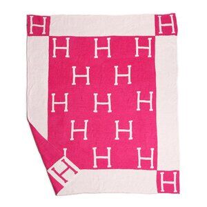 H Patterned Reversible Throw Blanket
